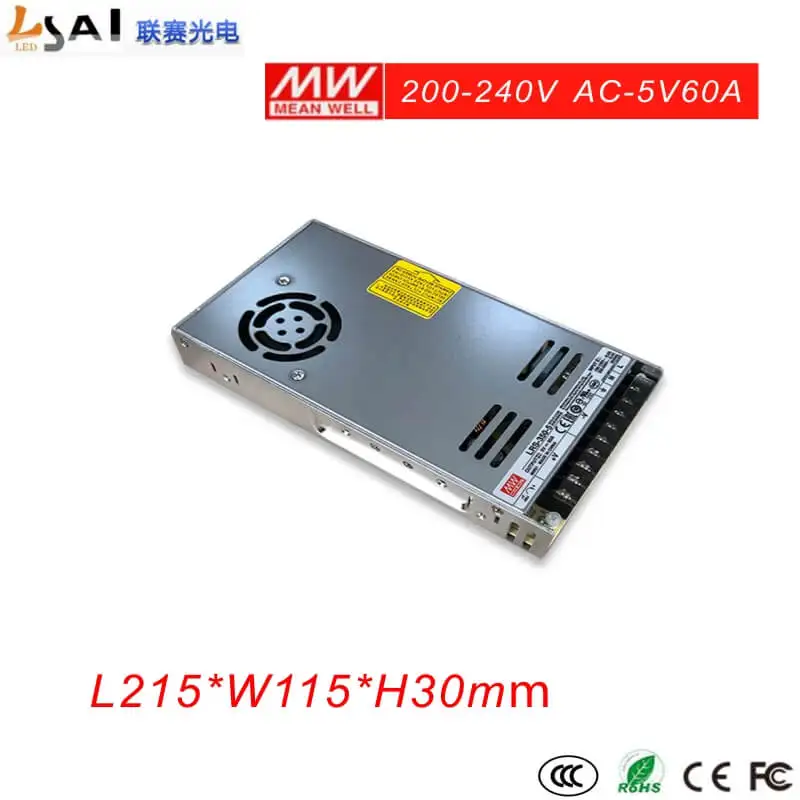 

Ultra-thin Special LED display Switching Power Supply 220VAC Input, 5V 40A 200W Output