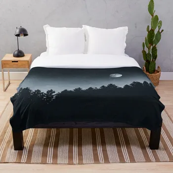 

Under Moonlight Blanket Wool Flannel Plush Blanket Bedspread For office Sherpa Blanket Couch Quilt Cover Travel
