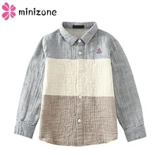 Рубашки для мальчиков; однотонная хлопковая Детская рубашка с длинными рукавами для мальчиков; сезон весна-осень; детская одежда в японском стиле; блузки для мальчиков; детская одежда
