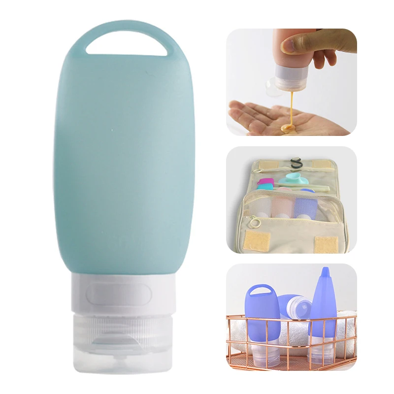 

Empty Travel Bottles Portable Silicone Travel Container Leak-proof Shower Gel Shampoo Container Portable Refillable Bottle