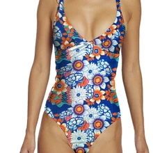 Новинка, Цельный купальник с цветочным принтом, женский сексуальный купальник с перекрестными ремешками, пуш-ап, пляжная одежда, Мягкий купальник, Женский Монокини, XL