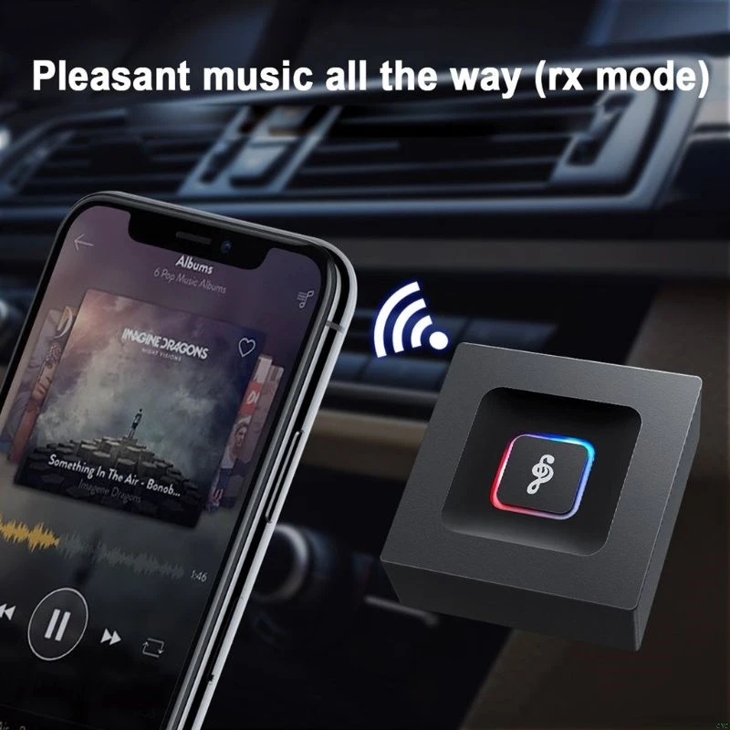 2в1 перезаряжаемый беспроводной Bluetooth адаптер V4.2 аудио стерео адаптер передатчик приемник для автомобиля AUX MP3 MP4 ТВ ПК динамик