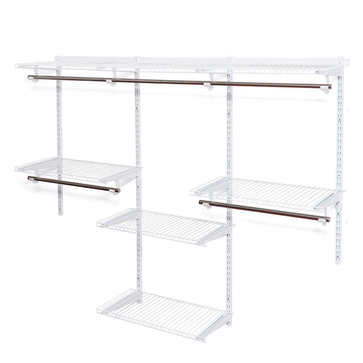 Costway Wall Mounted Adjustable font b Closet b font Organizer Custom Metal font b Closet b