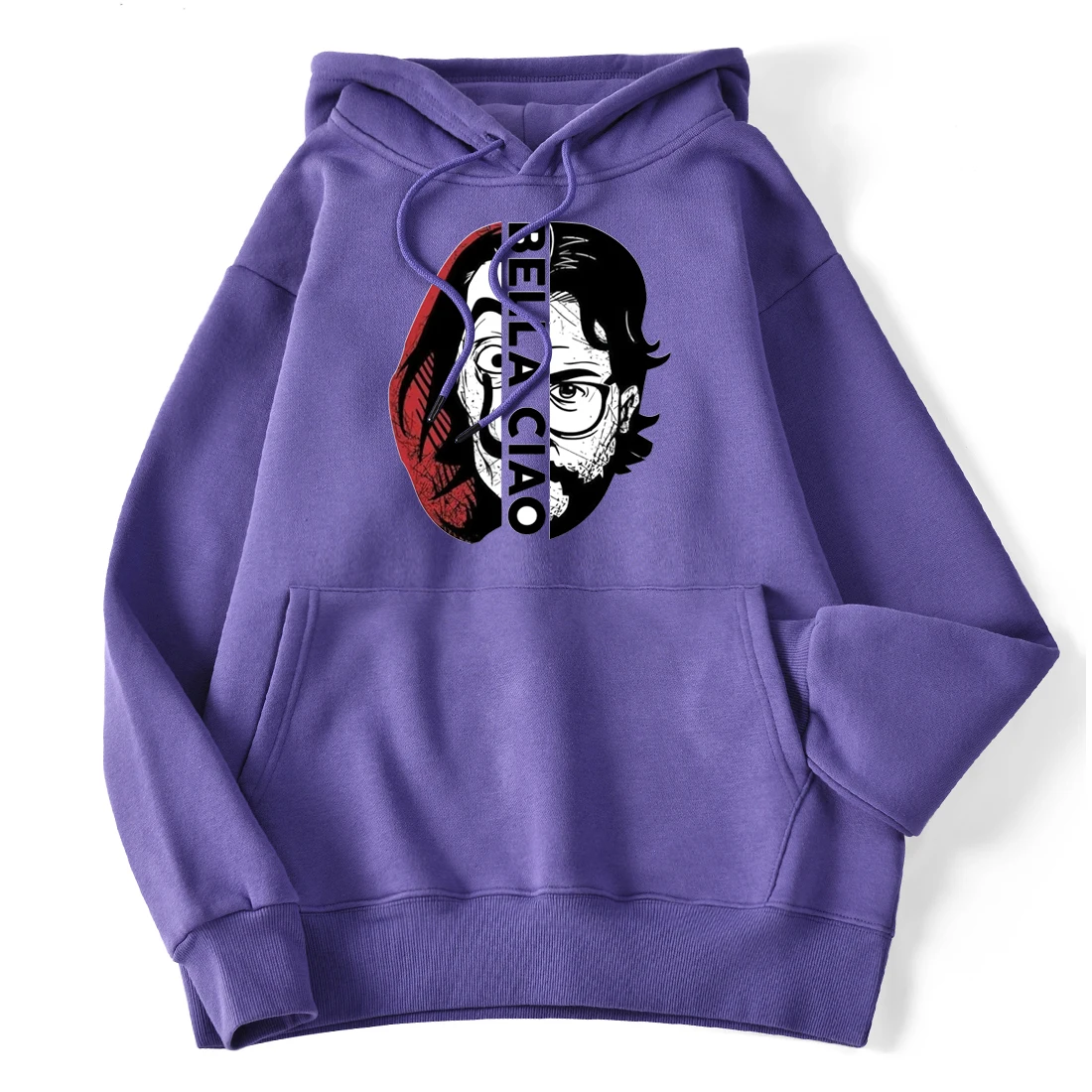 

La Casa de Papel Print Solid color Hoodies Women 2020 Autumn Winter New High Quality Fleece Warm Long Sleece Loose Pullover