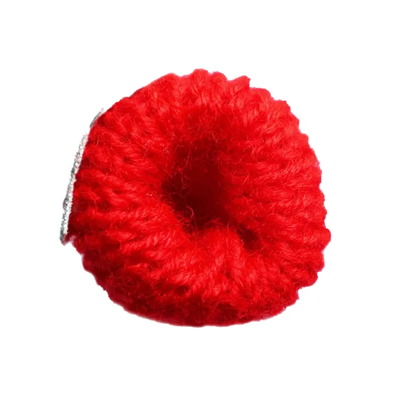 10pcs Small Christmas Hat Cute Knitting Mini Hats DIY Handmade Accessories Santa Claus Brooch Decor for Party Xmas Finger Caps