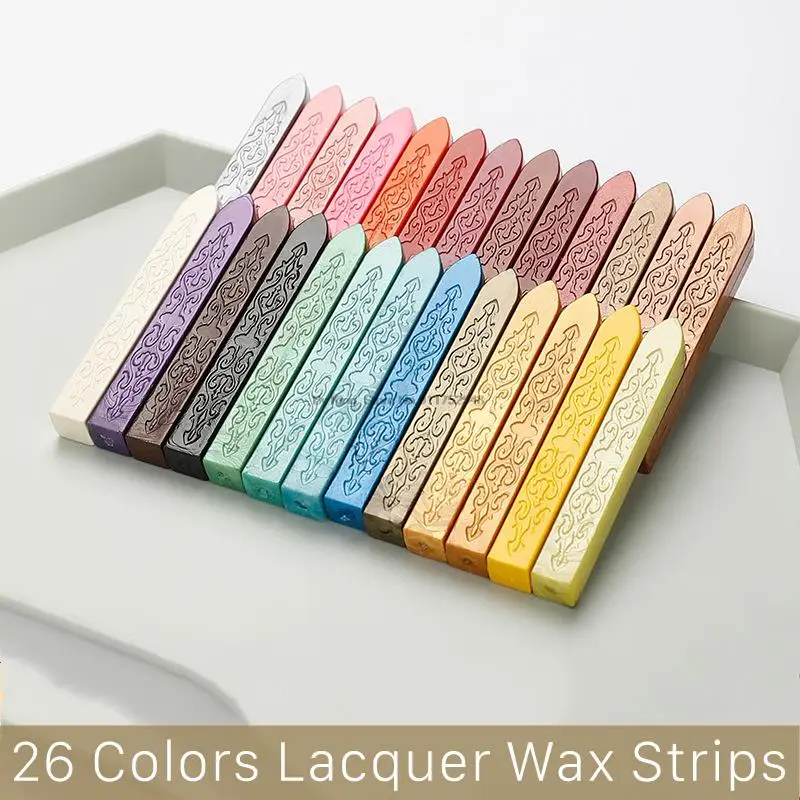 24 Colors Flower Seal Wax DIY Card Invitations Envelope Retro Wax Seal Stamp Wax Seal Magic Arrow Pattern Wax Stick With Wick