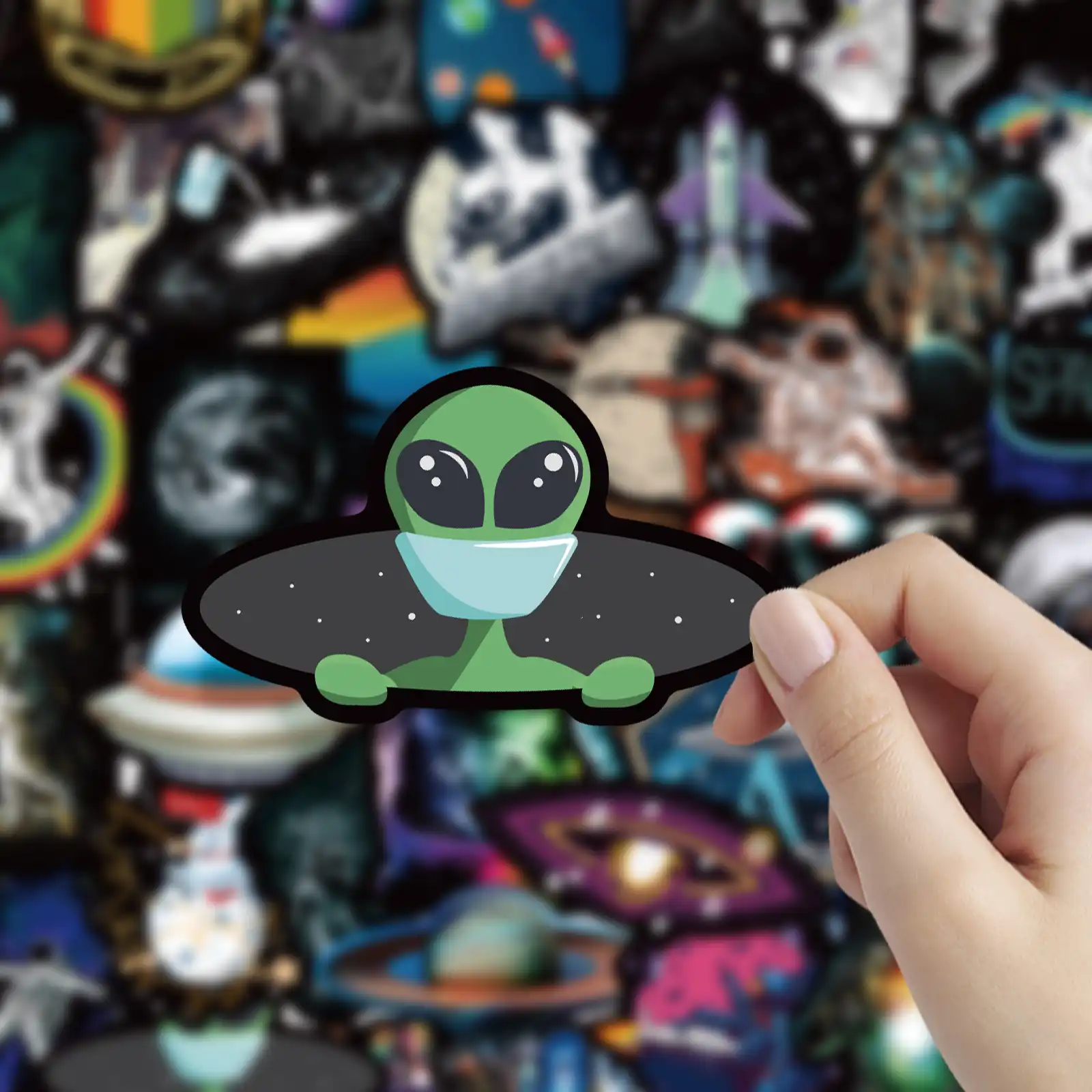 80 PCS Anime Keren Stiker Luar Angkasa Astronot Pesawat Ruang Angkasa Langit Berbintang Stiker Untuk Anak Mainan Di Laptop Mobil Botol Air Sticker Pack Stiker AliExpress