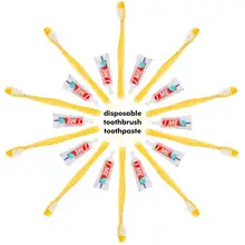 1 шт. одноразовая зубная щетка для гостиницы набор зубной пасты удобный пластиковый дорожный инструмент для чистки зубов дорожный инструмент для мытья полоскания PH2