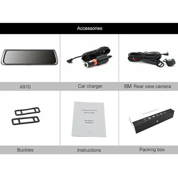 

Car Auto 10 Stream Rear View Mirror Dual Recording Lens Full HD 1080P Dash Cam