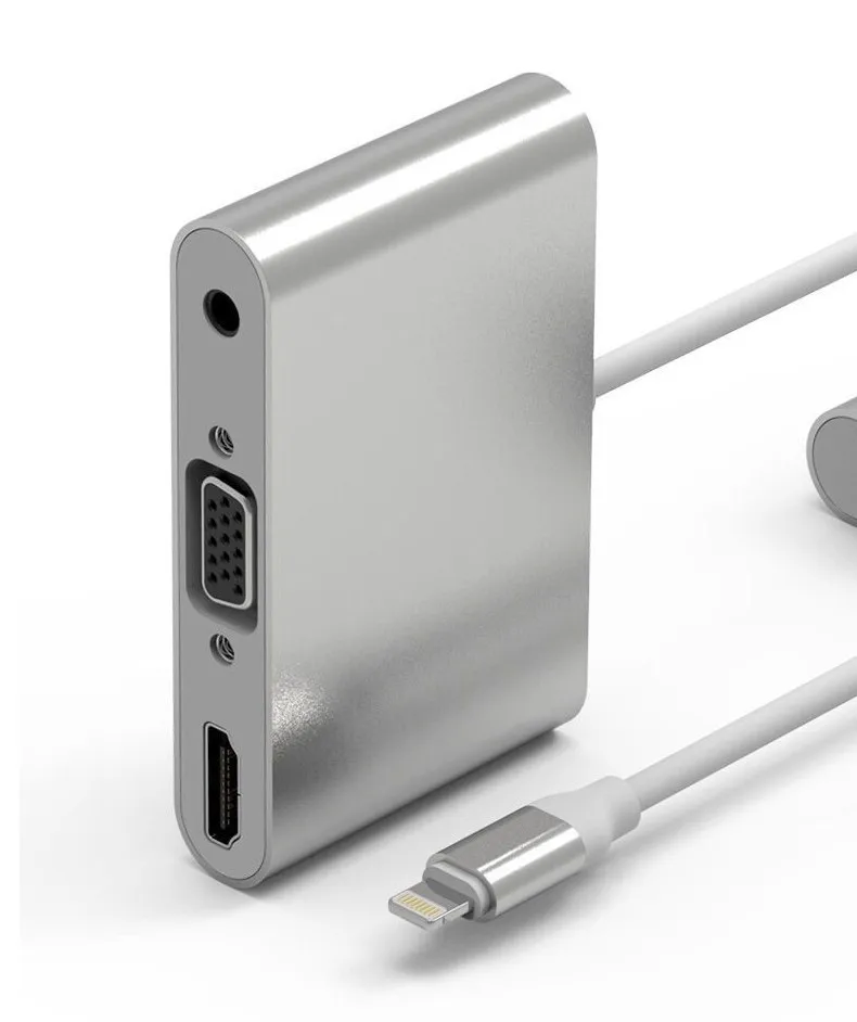Voor Lightning Naar Hdmi Compatibel Vga Audio Adapter Kabel Voor Apple Ipad Iphone 8 Plus 12 Pro