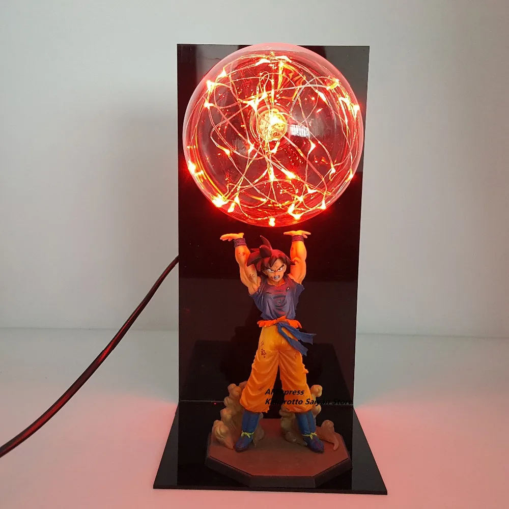 Dragon Ball Z Son Goku Spirit Bomb светодиодные фигурки, игрушка Dragon Ball, супер аниме, фигурка Сон Гоку, светодиодные коллекционные игрушки DBZ