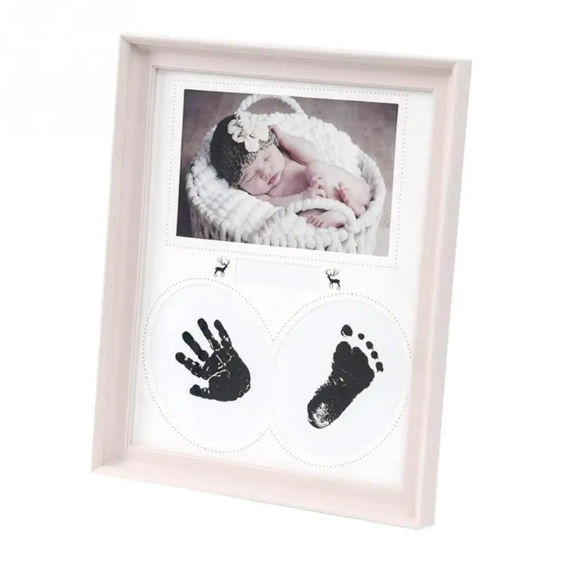 Newborn Baby Handprint Photo Frame Kid Room Decor Wall Pictures PVC Handprint Photo Frame Bedroom Home Decoration