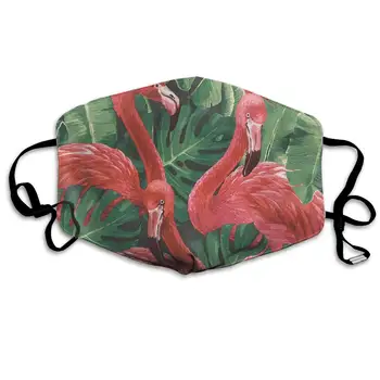 

Mouth Mask for Daily Dress Up, Flamingo Anti-dust Mouth-Muffle, Washable Reusable Holiday Half Face Masks for Mens and Womens
