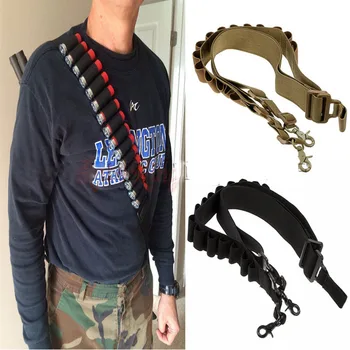 

Tactical 1 One Point Rifle Gun Sling Shotgun Cartridge Belt 20 Shell Airsoft Adjustable 12GA Gun Pouch Sling Hunting Accessories
