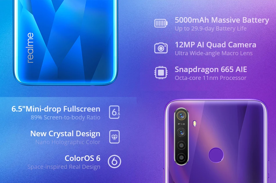 Смартфон Realme 5 3/64 ГБ