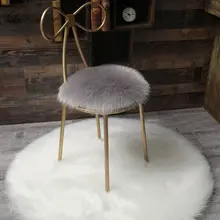 LeRadore плюшевый коврик спальня имитация шерстяной коврик круглый ковер мех простые пушистые коврики Теплый Ковер с длинным ворсом Подушка сиденья 120 см* 120 см