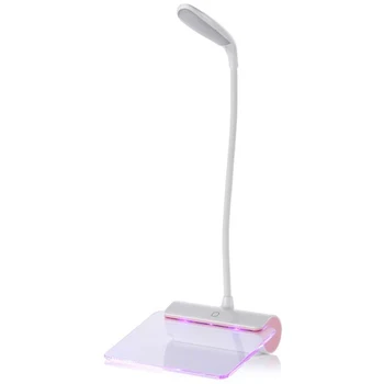 

Newest Design Rechargeable Desk Lamp LED Light with Message Board Contact Switch Best Gift for Students Kids Pink