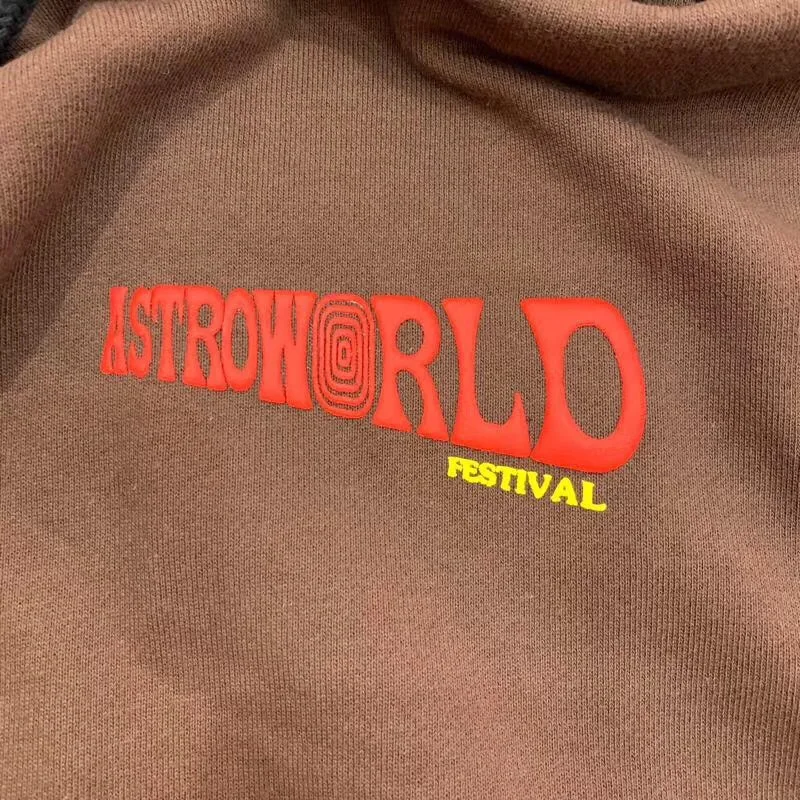 Мужская и Женская толстовка с капюшоном Travis Scott Festival Astroworld черный пуловер в стиле