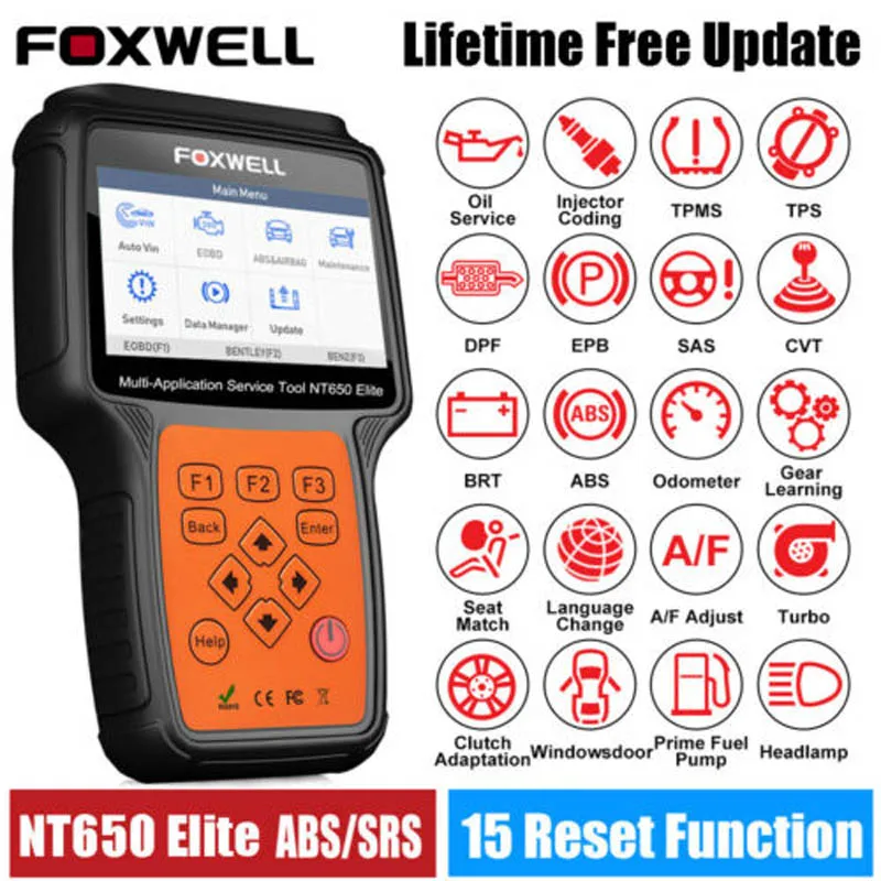 FOXWELL NT650 Elite Профессиональный OBD2 автомобильный диагностический инструмент