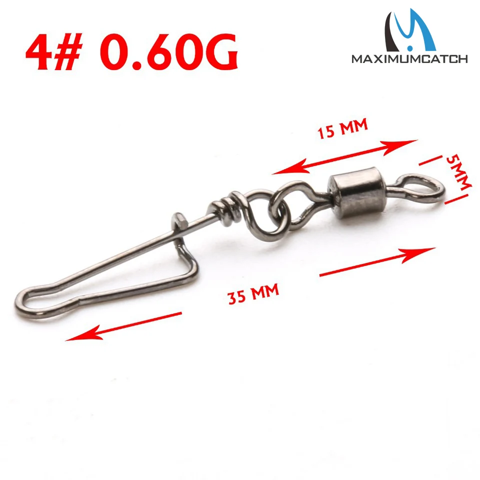 Maximumcatch 50 штук 4#/7# рыболовный поворотный вертлюг с Италией приспособления для рыбалки