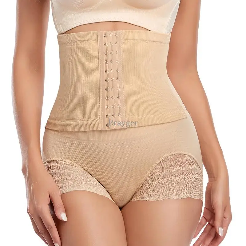 Women Slimming Underwear Tummy Trimmer Corset Weight Loss Lace High Waist Shaper