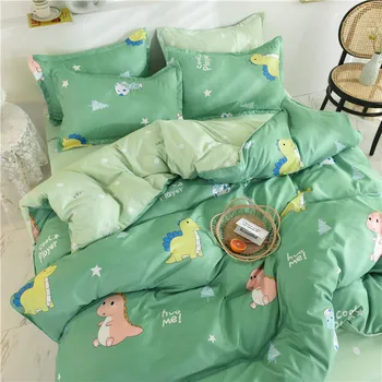 

Hot sale friendly breathable flat sheet pillowcase&duvet cover 2/3/4/5pcs bedding set No quilt