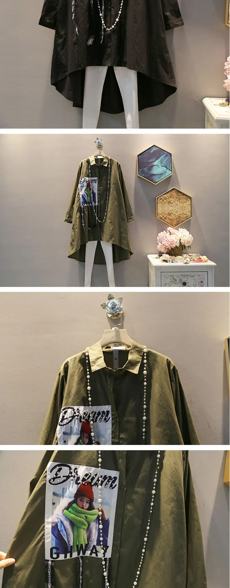 XITAO плиссированная блузка с бисером Женская корейская мода новинка осень отложной воротник однобортный Асимметричный длинный рубашка GCC1449