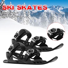 

New 2021 Mini Short Ski Skates Shoes for Men Women Winter Skiboard Snowblades Snowskate Adjustable Strap Winter Sports Equipment