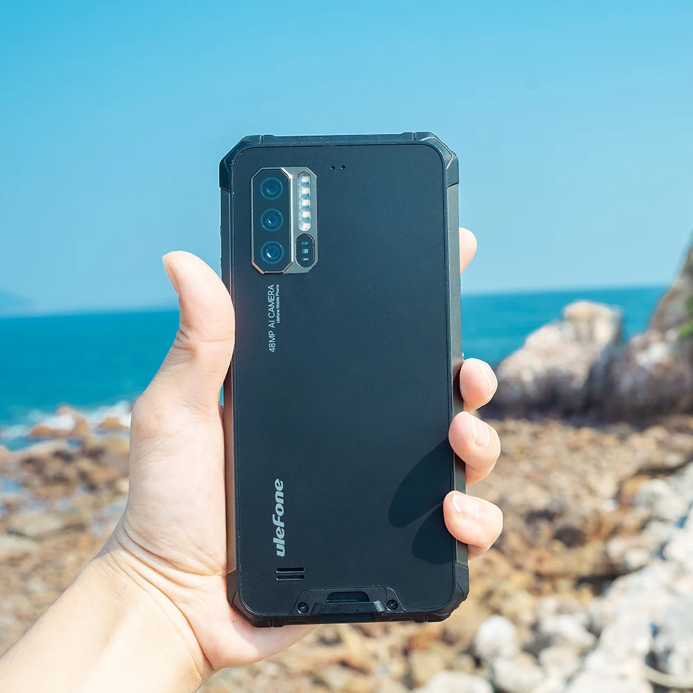 Глобальная группа 48MP Тройная камера Ulefone Armor 7 Finfgerprint ID And Face Unlock 6,3 ''Android 9,0 телефон 128GB 8GB NFC 5500mAh