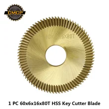 60x6x16x80T HSS ключ резак лезвие для горизонтального ключа копировальный станок ключевой режущий диск круговой ключ фреза Слесарные Инструменты