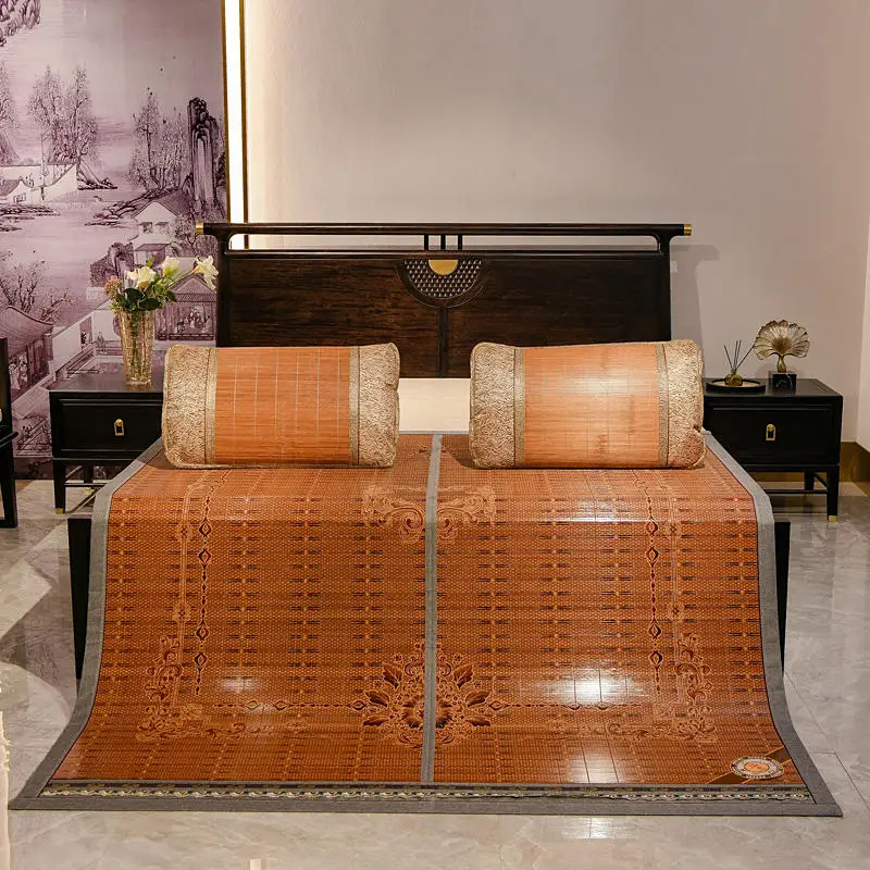 

Counter genuine bamboo mat folding cool feeling bed mat for summer double faces Ice silk cool multi-size sleeping