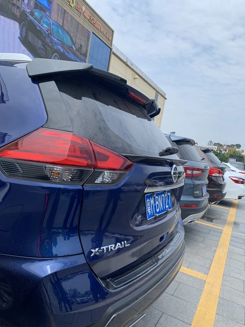 nissan rear spoiler on For Nissan Rogue X Trail 2014 2019 Abs Plastic Rear Roof Spoiler Trunk Boot Lip Wing Flash Sale A28f07 Cicig