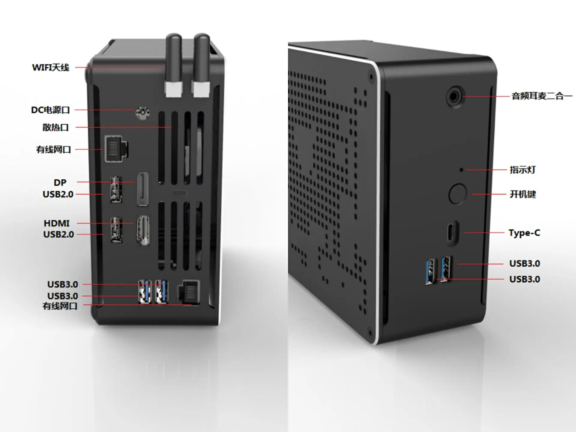 Новейший мини ПК Intel Eight Core i9 9880H 16 Мб кэш памяти компьютер с вентилятором DP HDMI2.0 Type c