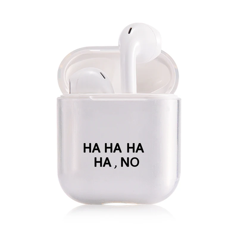 Беспроводной чехол Airpods с надписью Love Heart Rainbow Red Letter, защитный прозрачный чехол для наушников, классный портативный милый чехол для наушников - Цвет: I201176