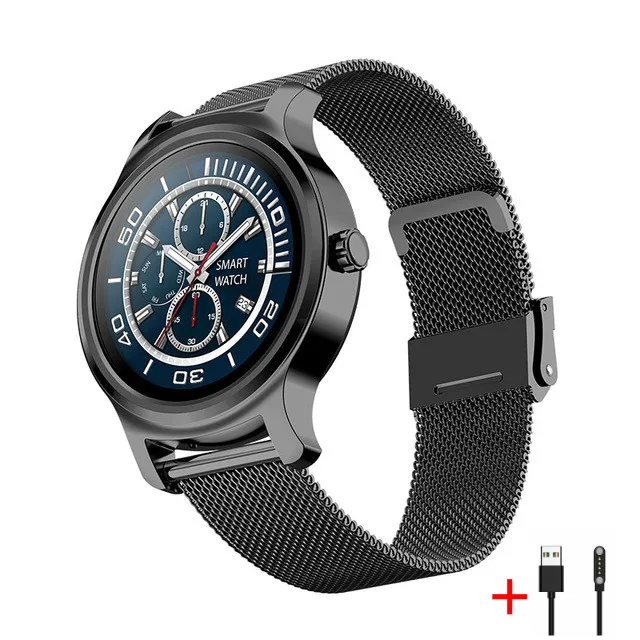 black steel cable R2 Смарт-часы мужские Bluetooth Смарт-браслет монитор сердечного ритма вызов сообщение умный Браслет для занятий спортом Smartwatch женские часы - Цвет: black steel cable