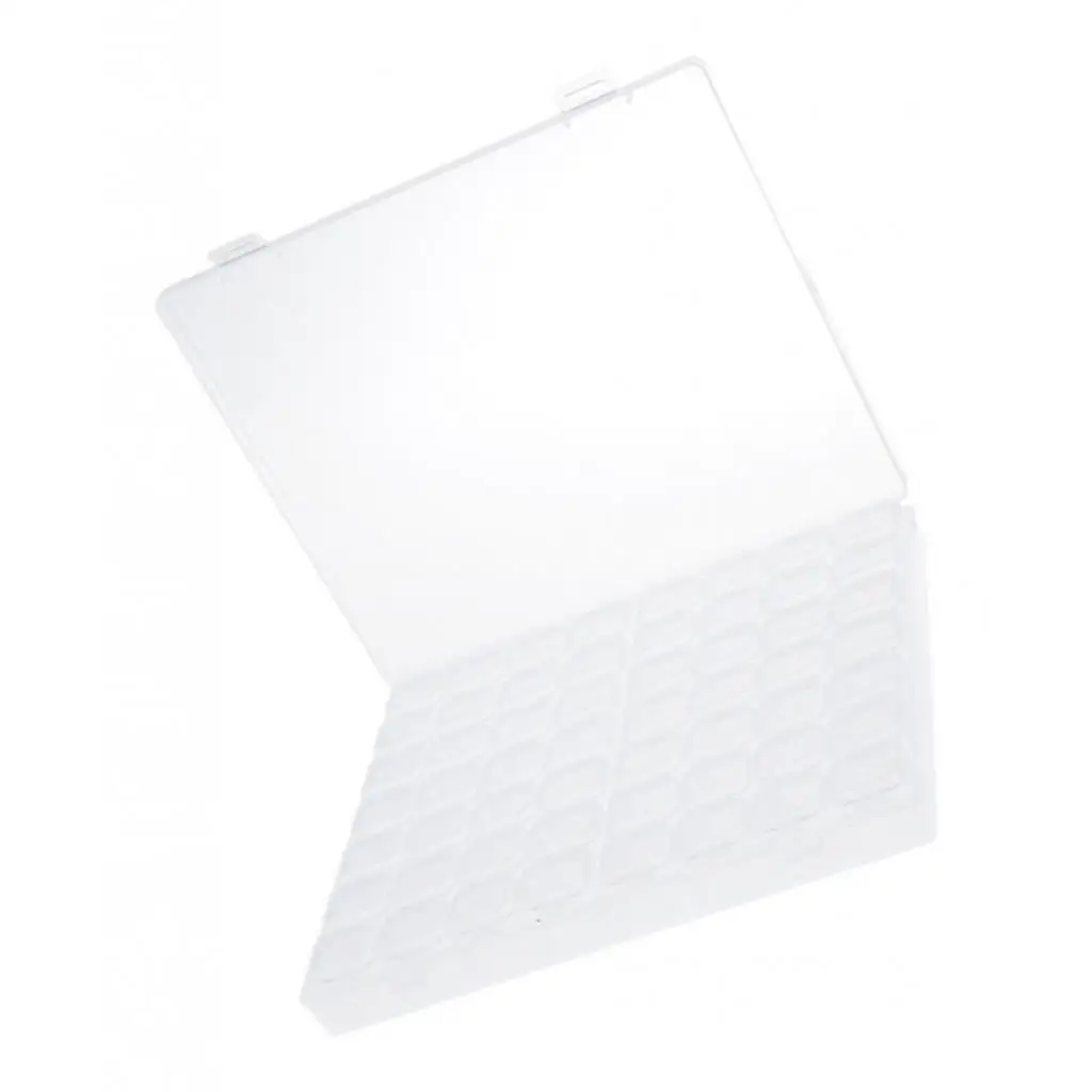 Plastic Cute Clear Storage Box with 56 Grids Jewelry Nail Art Pill Beads Mini Case Jewelry Display