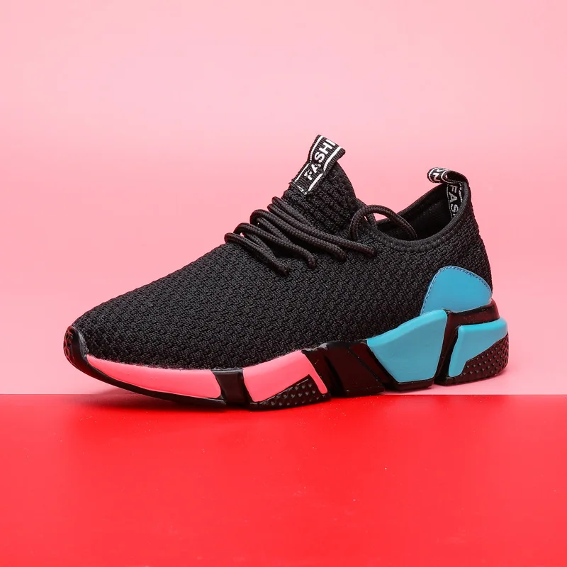 

Spring Athletic Shoes Women's Korean-style 2019 New Style Fly Netting Surface Students Running Shoes Casual Shoes Women's Versat