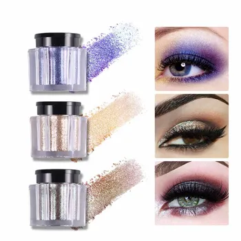 

8 Colors Glitter Loose Eyeshadow Powder Metallic Shimmer Powder Duo Chrome Pigment Eyeshadow Makeup Shiny Eye Shadow
