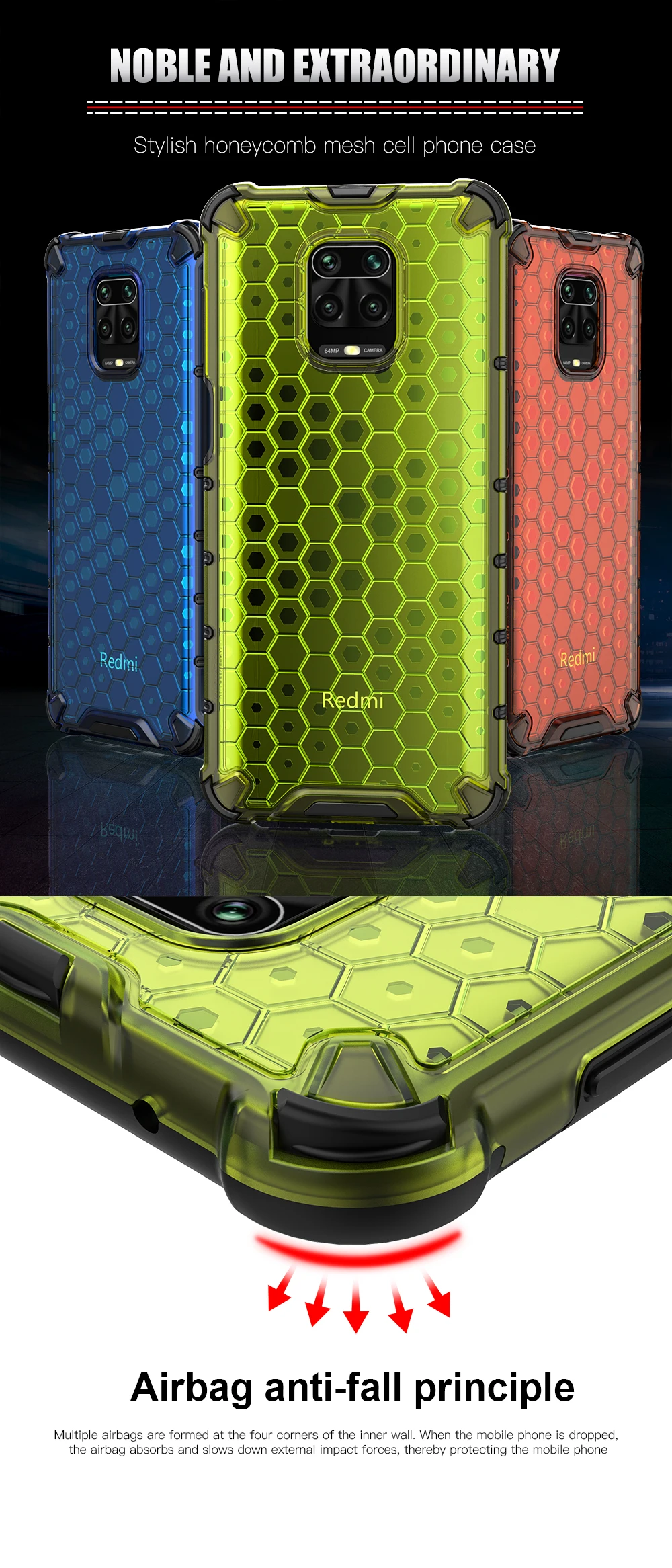 Keysion Shockproof Case For Redmi Note 9s 8 Pro 8a 7 7a K Honeycomb Phone Cover For Xiaomi Mi 9t A3 Cc9 Pro Note 10 Mi 9 Lite Aliexpress Cellphones Telecommunications