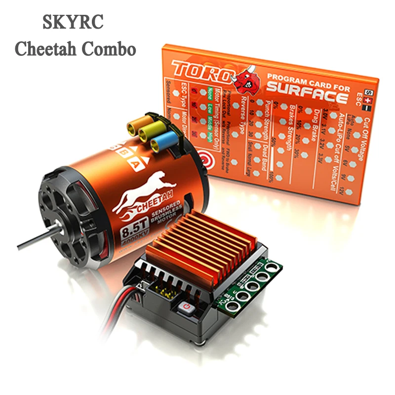 SKYRC Cheetah Combo Cheetah 60A Сенсорный электронный регулятор хода, гепард сенсорный двигатель и программная карта для/10-й Масштаб автомобилей RC модели аксессуары