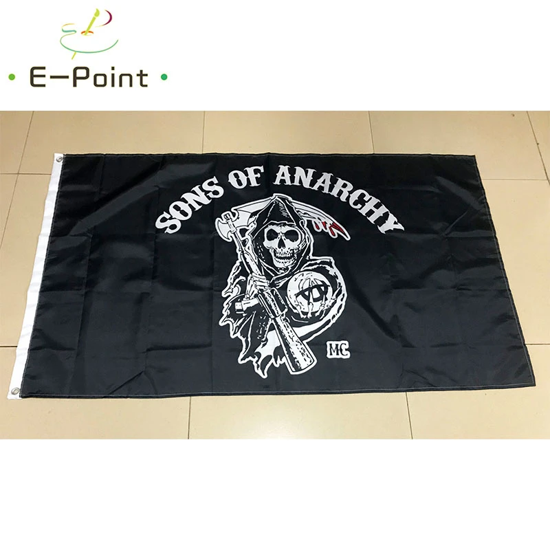 

Sons of Anarchy Flag 2ft*3ft (60*90cm) 3ft*5ft (90*150cm) Size Christmas Decorations for Home Flag Banner Gifts