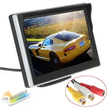 

5 Inch TFT LCD Digital Car Rear View Monitor Car Reverse Parking Monitor for VCD DVD GPS Rear View Camera with Front Diaphragm