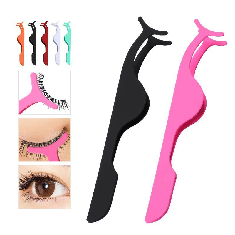 Imagen de Stainless Steel False Eyelashes Extension Curler Fake Eye Lash Eyelash Tweezers Applicator Clip Clamp Eyes Makeup Beauty Tools