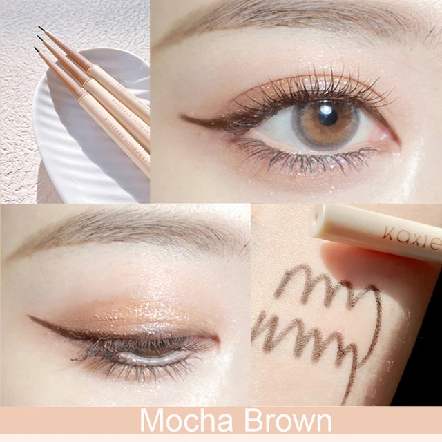 Fekete Folyékony Szemceruza Szem Smink Szuper Vízálló Tartós Szembélés Könnyen Viselhető Kozmetikai Eszközök Mokka Barna - Image 2