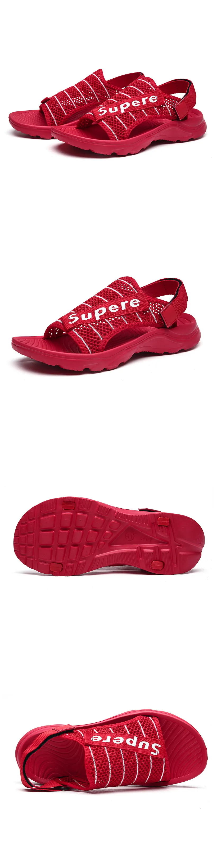 Summer Men's Sandals Beach Shoes Breathable Casual Beach Shoes Lightweight Soft Bottom Outdoor Sandals Breathable Men Sandals