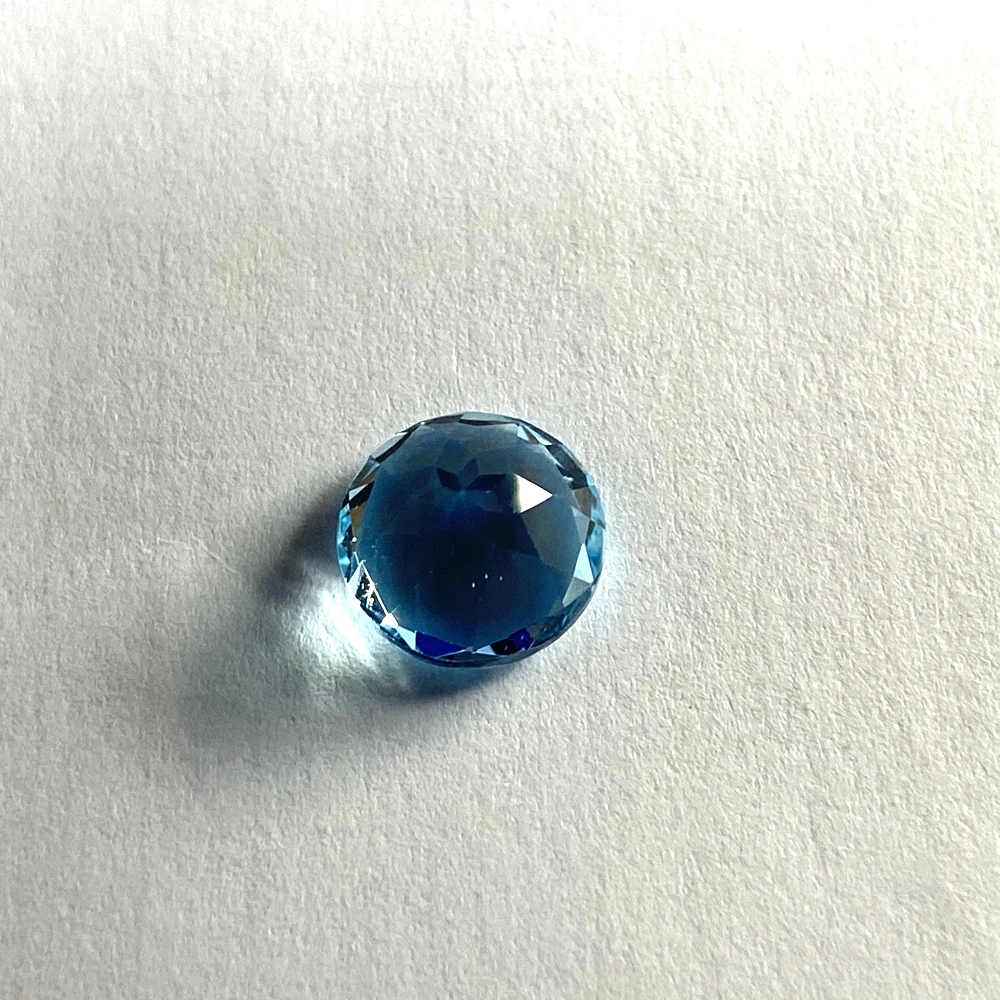 Round shape brilliant cut 8mm 2.3 carats natural sky blue topaz gemstone for jewelry making