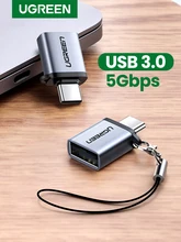 Ugreen-Adaptador USB tipo C a USB 3,0, 3 Thunderbolt, Cable OTG para Macbook pro, Air, Samsung, S10, S9