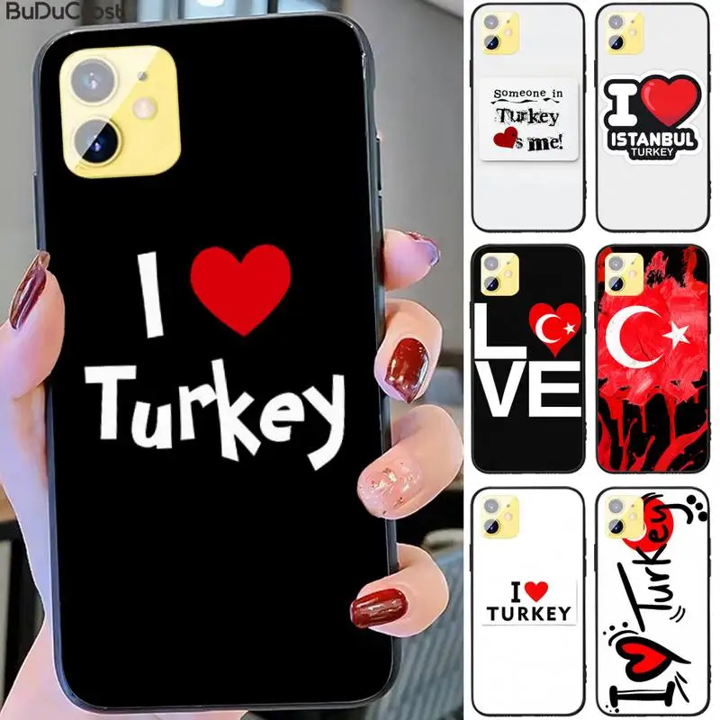 Diseny I Love Turkey Heart Phone Case For iphone 11 12 Mini Pro Max X XS MAX 6 6s 7 8 Plus 5 5S 5SE XR SE2020 | Мобильные телефоны