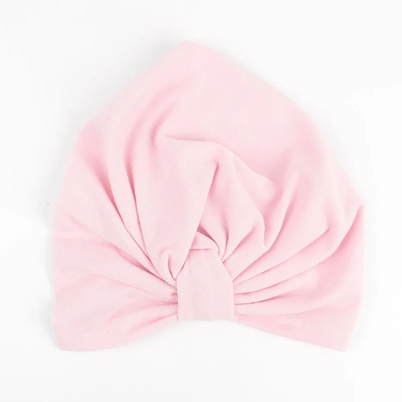 3baby pink Nishine детская шапочка-тюрбан с бантом Детские шапки Хлопок Смесь шапка для новорожденного Топ узел шапки Дети реквизит для фотосессии подарок для ребенка - Цвет: 3baby pink