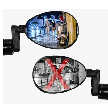 

Road Bike Mirror 360 Wide-angle Convex Mirror Barend Bar end Mirror Aluminum Glass Rearview Cycling Supplies